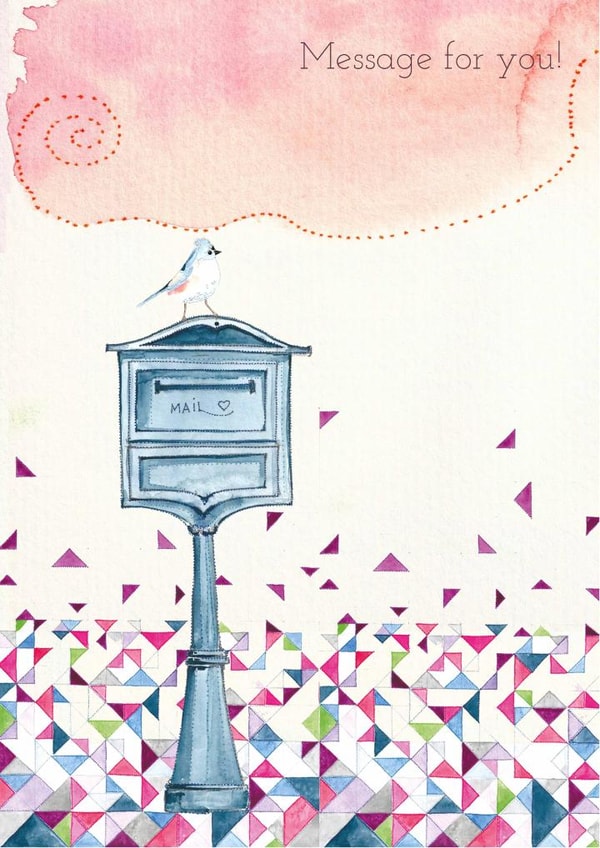 Message For Thinking of you Card 1995 created by Silvia Betancourt