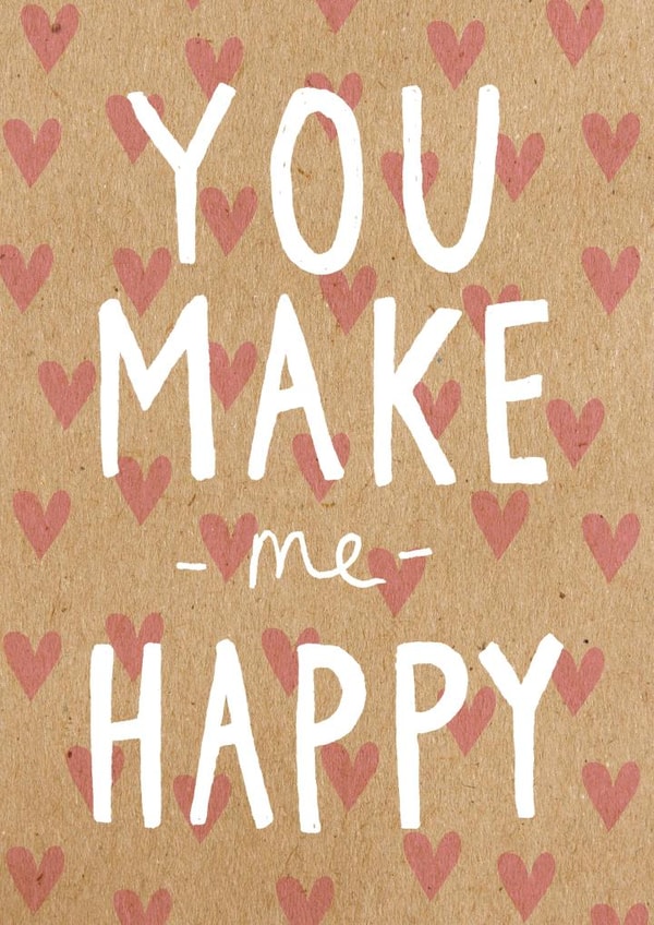Cute Valentines Day Card - You Make Me Happy created by Charly Clements