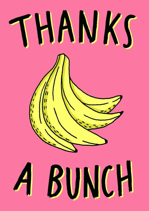 bunch bananas Thank You Card 2113 created by Charly Clements