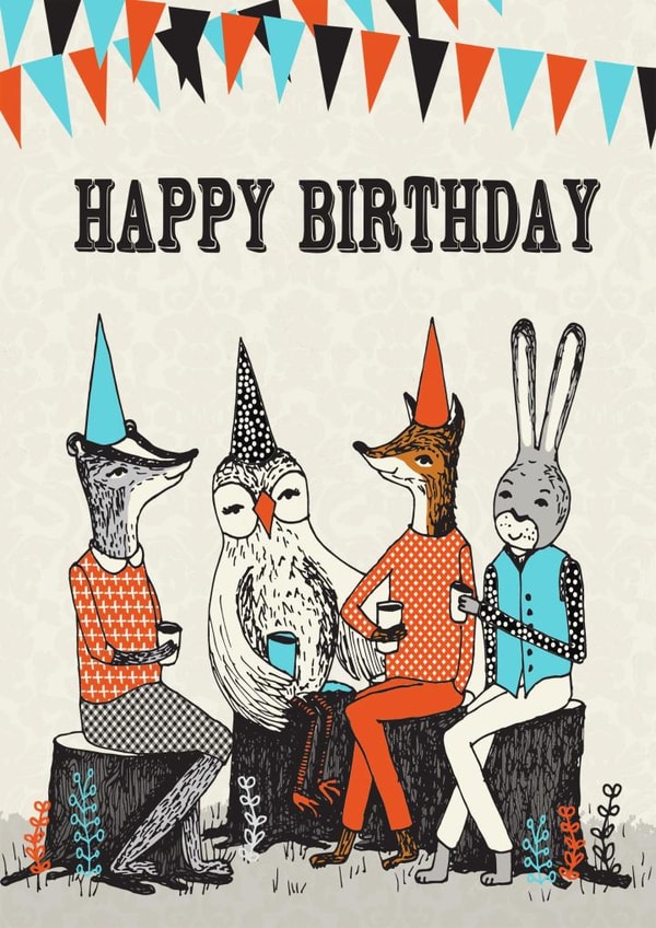 birthday woodland Birthday Card 25059 created by Paper Sparrow