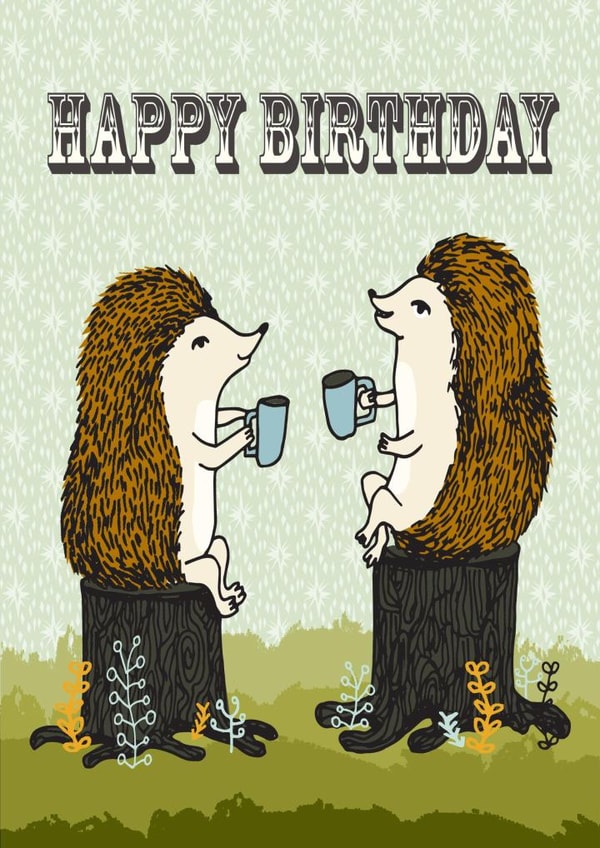 birthday hedgehog Birthday Card 25062 created by Paper Sparrow