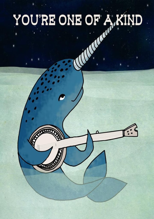 narwhal funny Father's Day Card 25065 created by Paper Sparrow