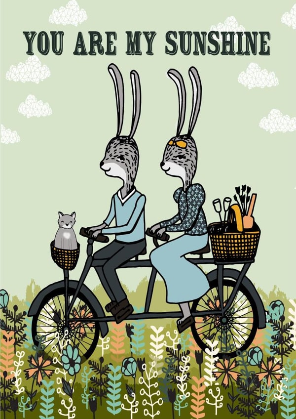 love bunnies Valentines Day Card 25066 created by Paper Sparrow