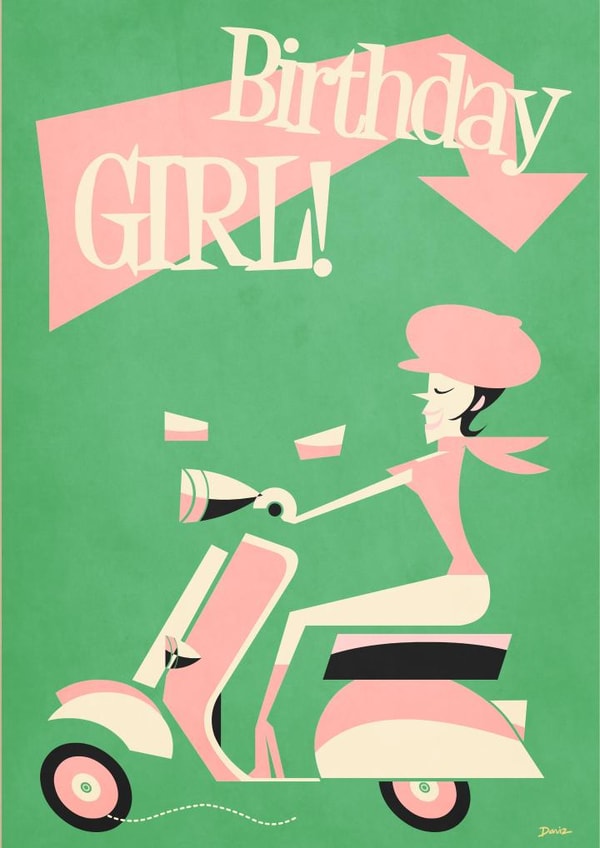 mod happy Birthday Card 23728 created by Daviz