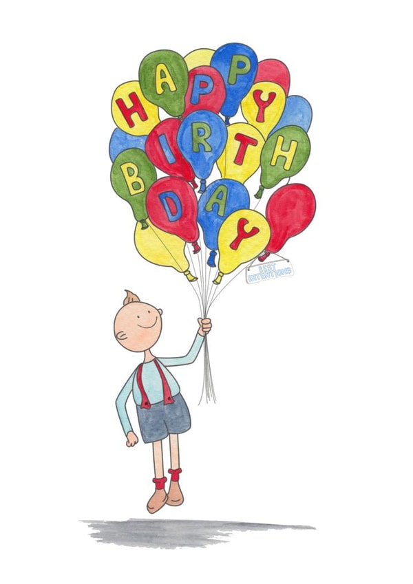 Birthday balloon Birthday Card 1269 created by Jane Peryer