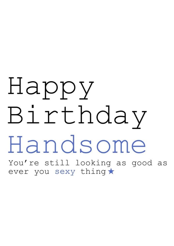 Typographic Husband Birthday Card 2762 created by Always Sparkle