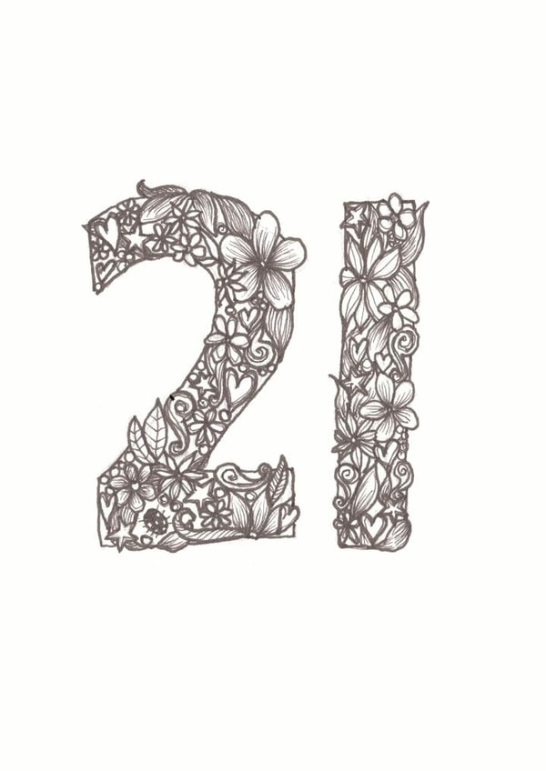 21 birthday Card 2892 created by Shiv Makes Things