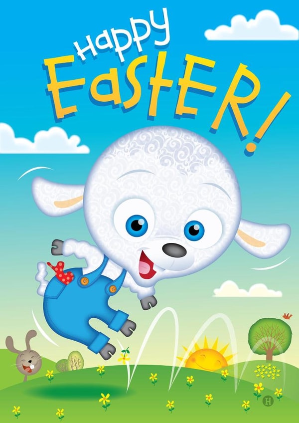 Easter lamb Easter Card 25262 created by John Haslam