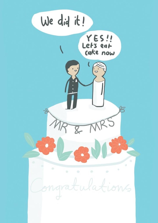 Wedding cake card created by Sarah Ray