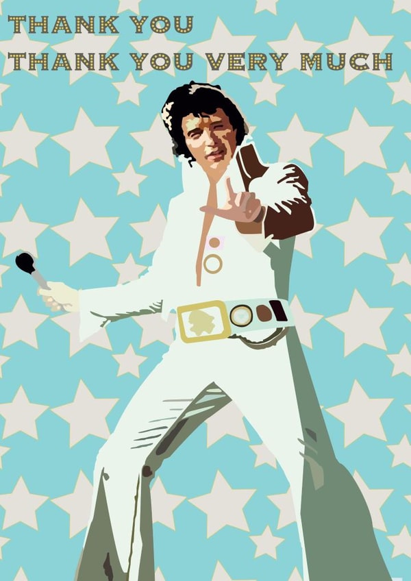 elvis thankyou Thank You Card 3239 created by Periodic Society