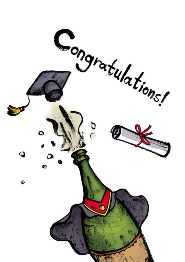 Chillout Friend Congratulations Card 1496 created by Happy Nut Creations