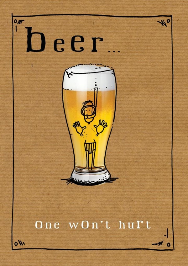 Beer humour Birthday Card 3085 created by JellynBean