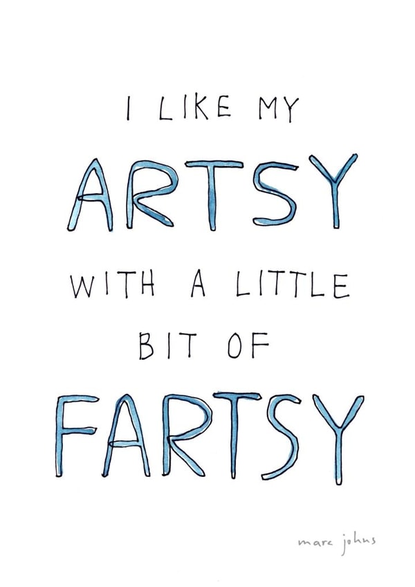 artsy fartsy Humour Card 3253 created by Marc Johns