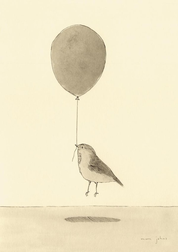 bird balloon Birthday Card 25954 created by Marc Johns