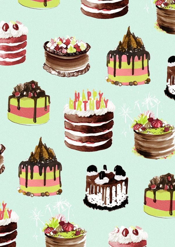 Birthday cake Birthday Card 22685 created by Katie Tomlinson