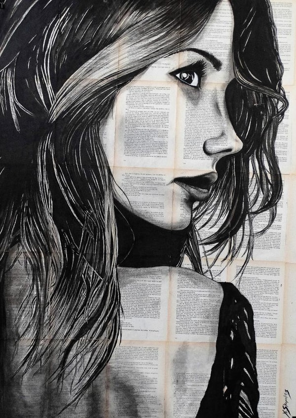 vintage girl Card 26047 created by Konstantinos Skopelitis