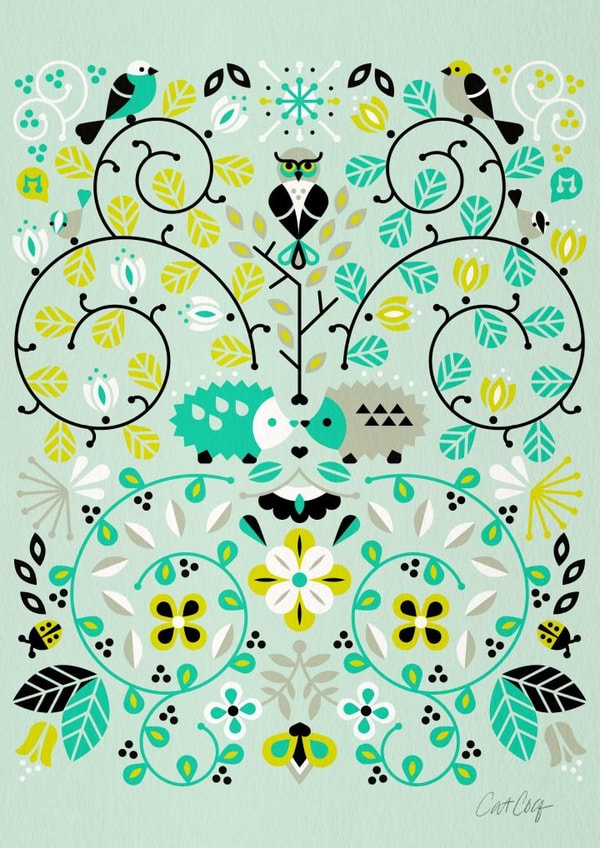 hedgehog pattern Card 3613 created by Cat Coquillette