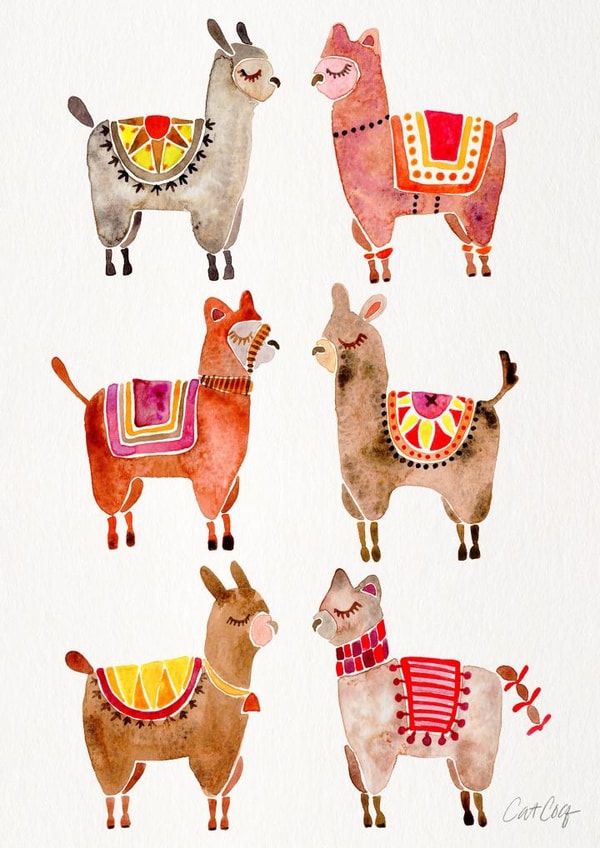 alpaca Animal Just because Card 3615 created by Cat Coquillette