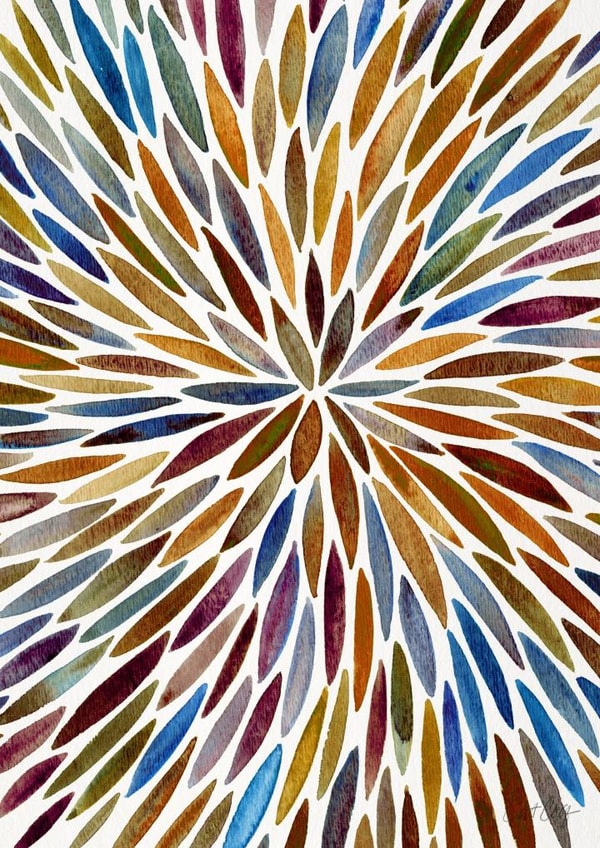 burst watercolor Card 26226 created by Cat Coquillette