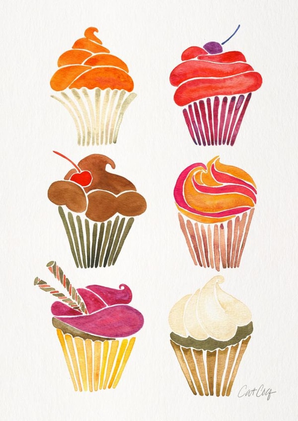 cupcake sweets Birthday Card 3619 created by Cat Coquillette