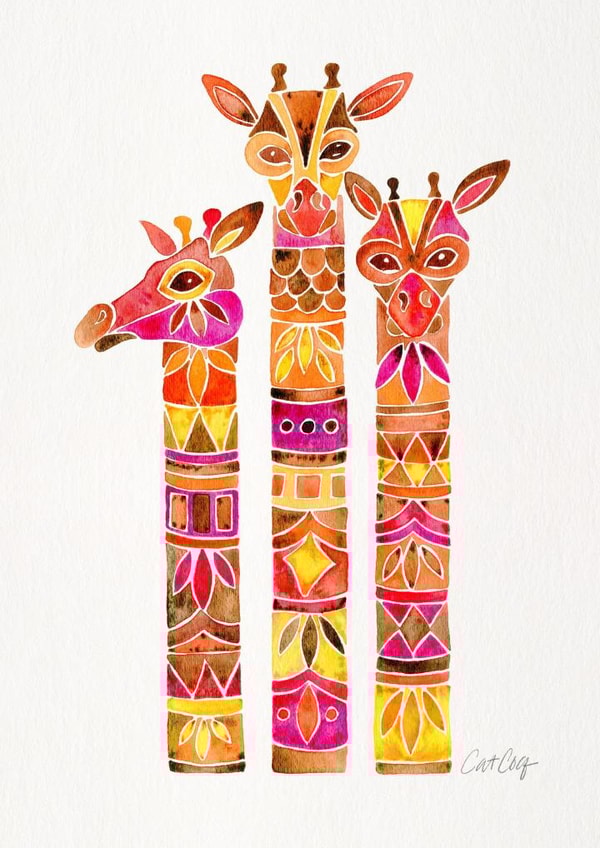 giraffe Animal Just because... Card 3623 created by Cat Coquillette