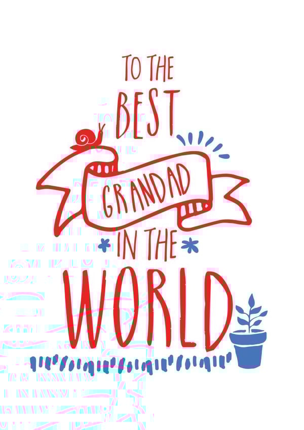 Best Grandad in the world card created by Ivorymint cards