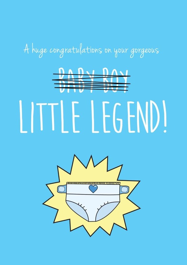 baby legend New Baby Card 3395 created by Ivorymint cards