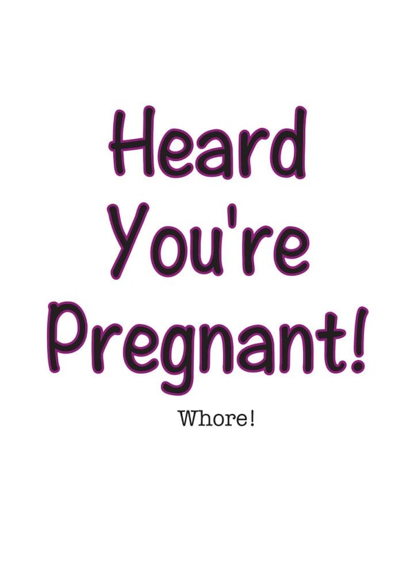 pregnancy announcement pregnant Pregnancy Card 3919 created by LosersInk