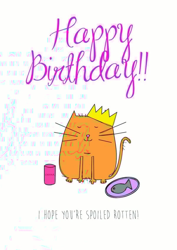 Birthday Cat Birthday Card 26574 created by Jane Smedley