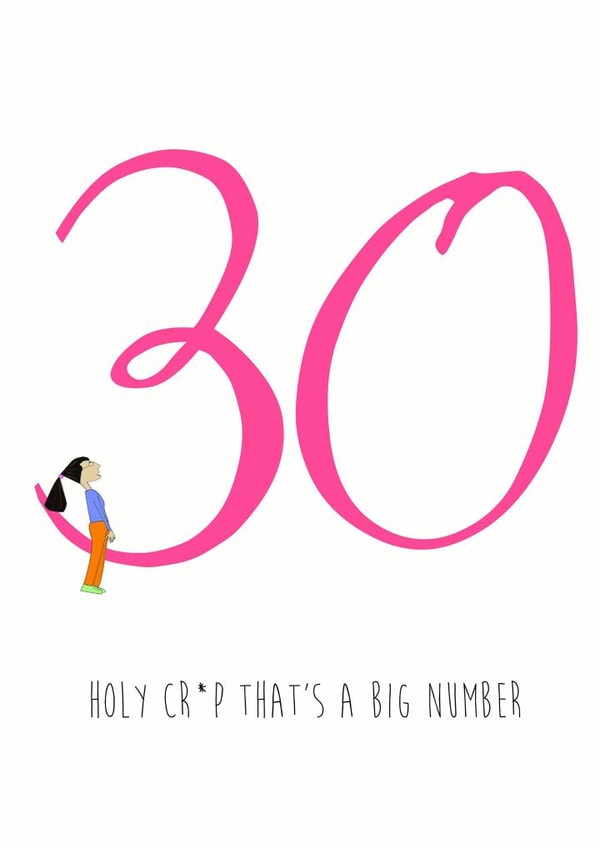 30 Thirtieth Birthday Card 4127 created by Jane Smedley