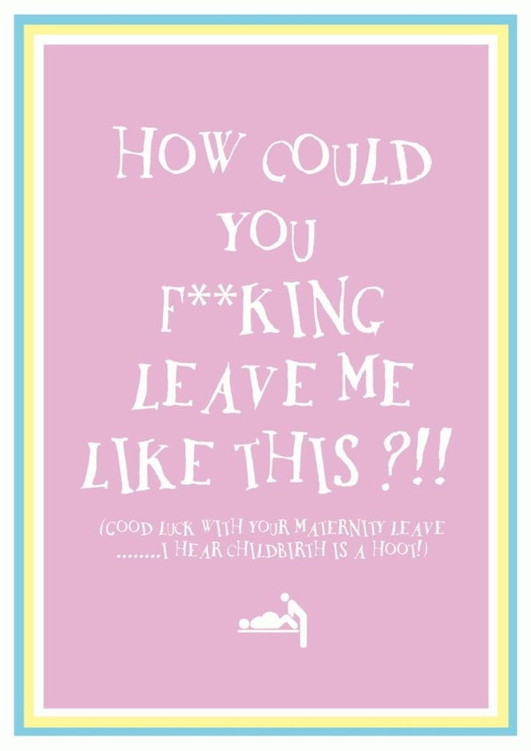maternity leaving Pregnancy Card 26562 created by Tabitha's Imagination