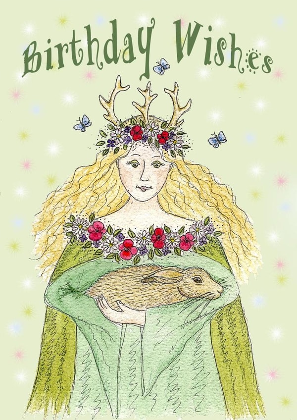 nature goddess Birthday Card 26588 created by Valerie Harrison