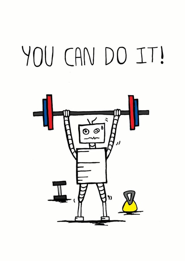 Exercise Encouragement Good Luck Card 4359 created by Debmon Design