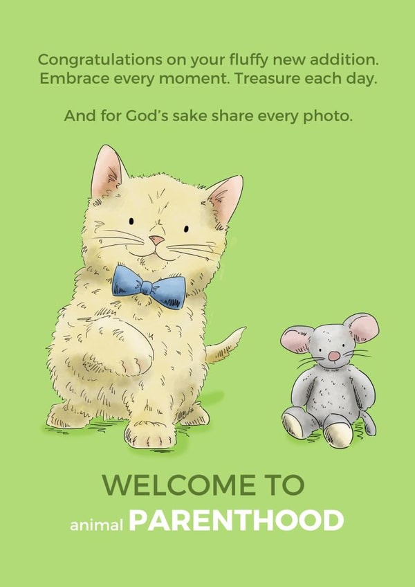 new kitten New Baby Card 26703 created by Drawberry Jam