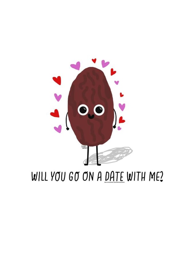 date fruit Valentines Day Card 26797 created by Leeann Walker