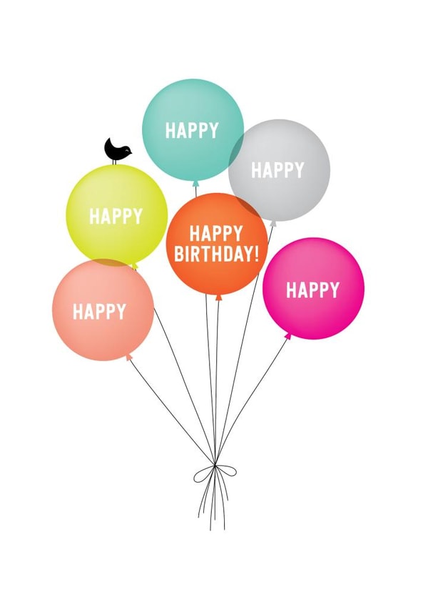 Classic Birthday Card - For Her - Balloons created by TRICIA O