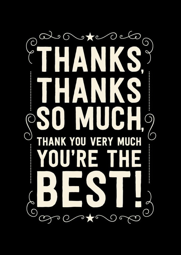 thanks thebest Thank You Card 4370 created by TRICIA O