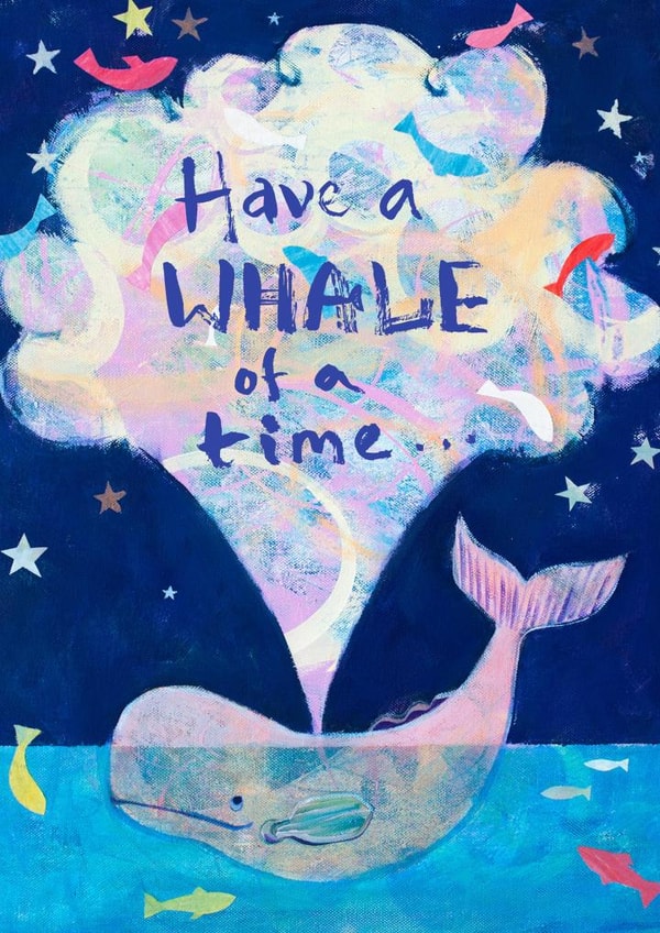 fun whale Leaving Card 4008 created by From A Place of Wonder
