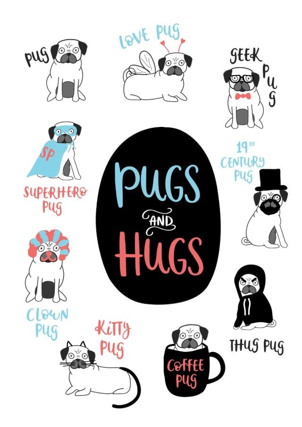 Pugs glorious pugs created by Abbie Imagine
