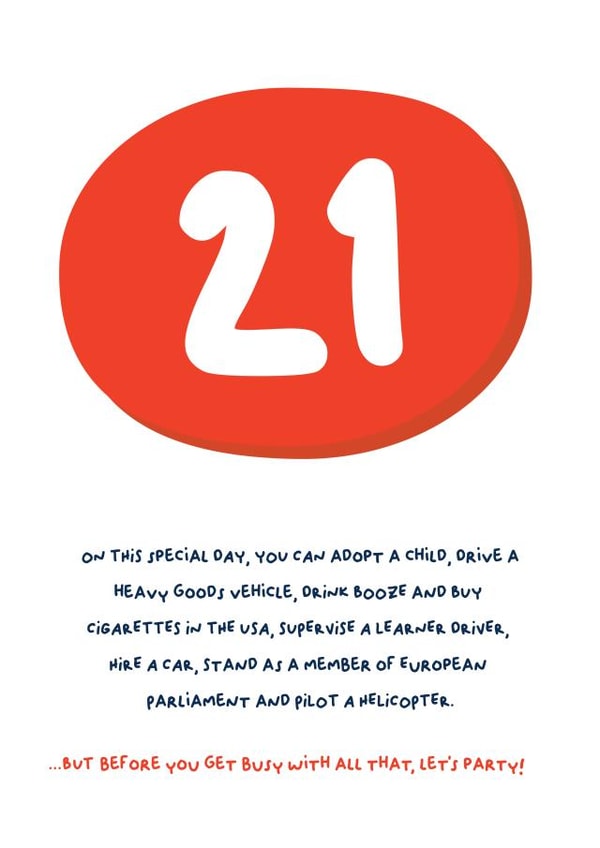 20 Birthday card created by PaperJam Print Co.