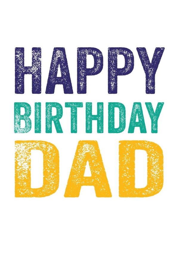 Happy birthday dad card card