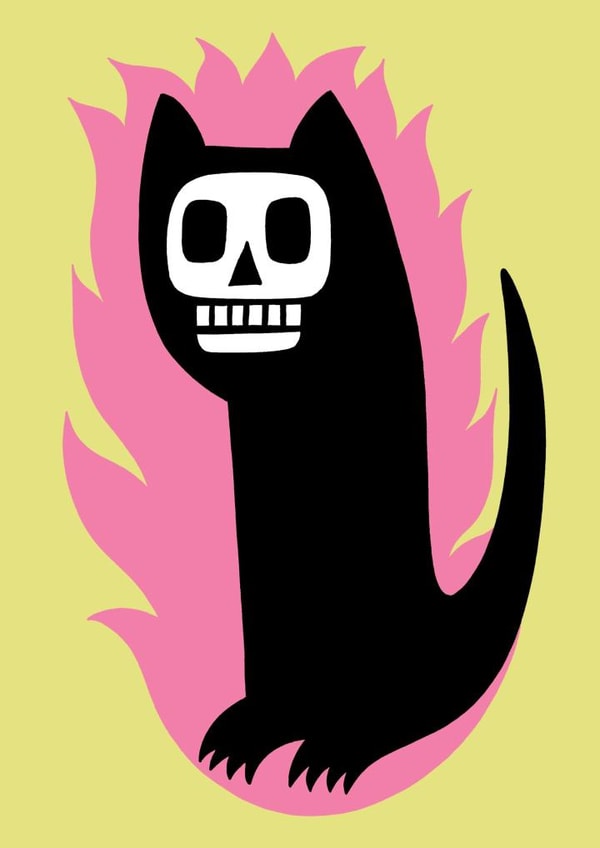 cat skull Card 24206 created by Alan Rogerson