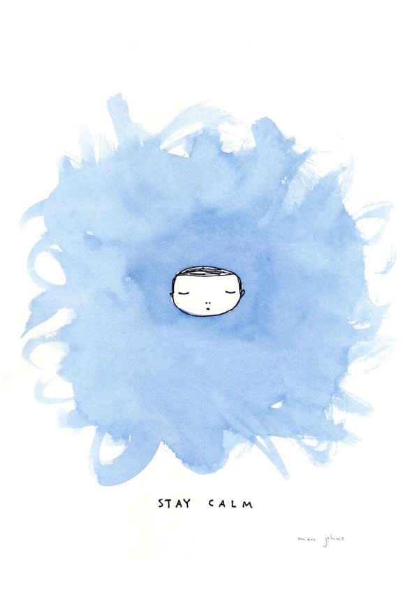 calm relax Thinking of you Card 3263 created by Marc Johns