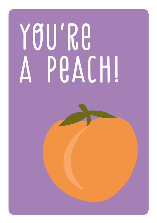 peachy food Just because Card 2496 created by The Imagination Spot