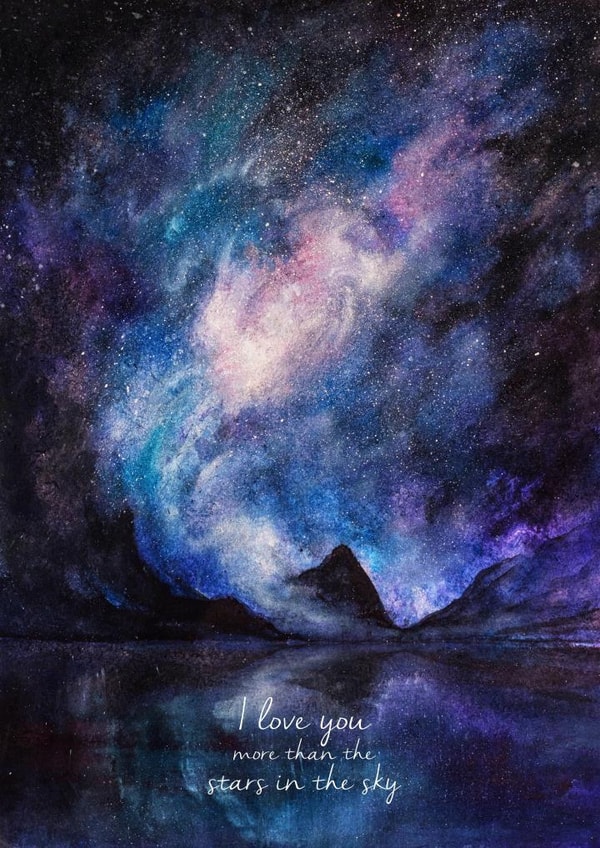 love watercolor Anniversary Card 23489 created by Alina Shevelina