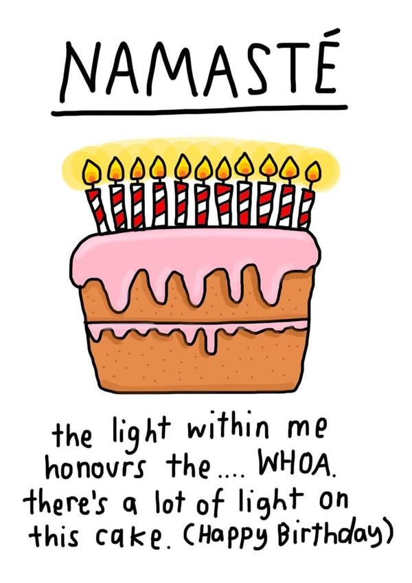 namaste yoga Birthday Card 4624 created by Che Dyer