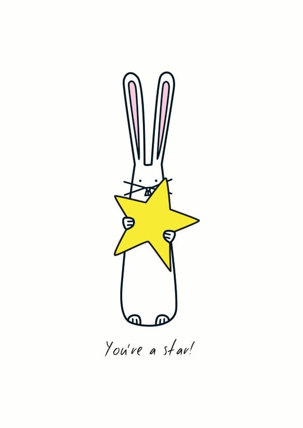 You're a star created by Hoppy Bunnies