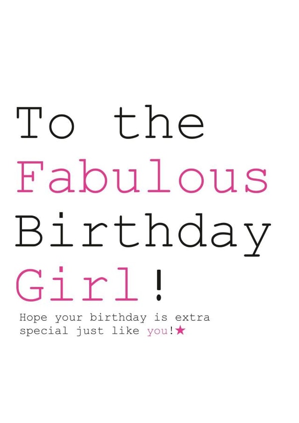 girl fabulous Birthday Card 2780 created by Always Sparkle