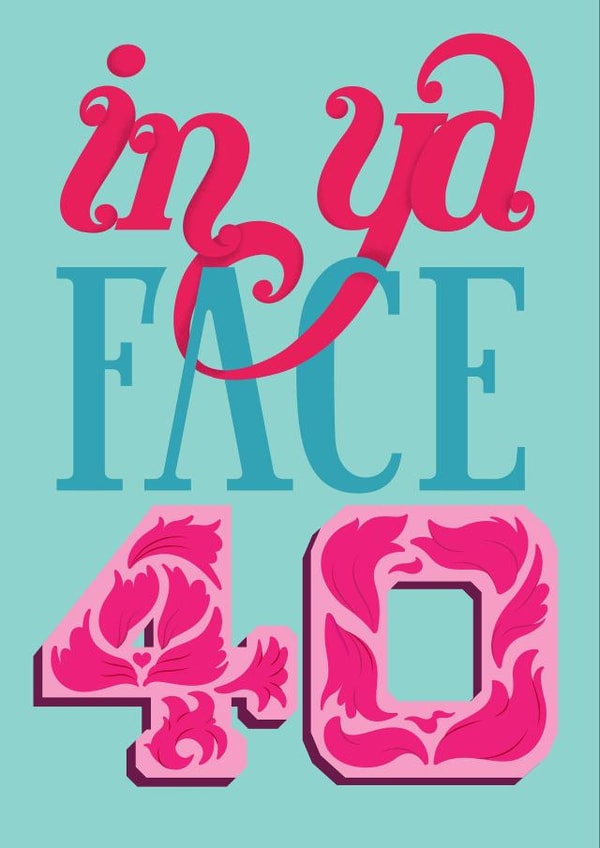 40 40th Birthday Card 3282 created by Liz Harry