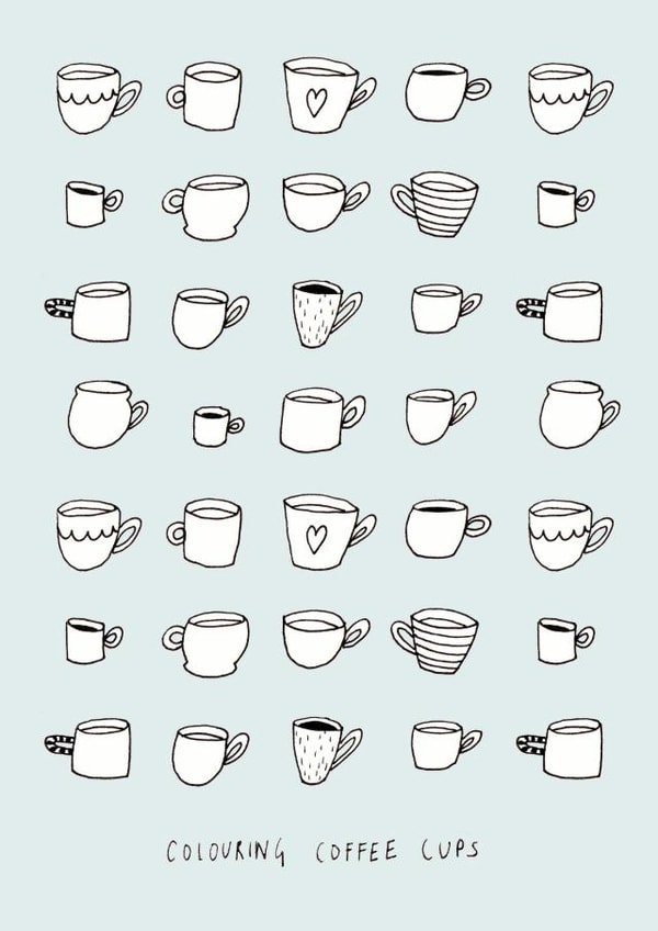 colouring coffee Just because Card 5121 created by Jenni Clowes